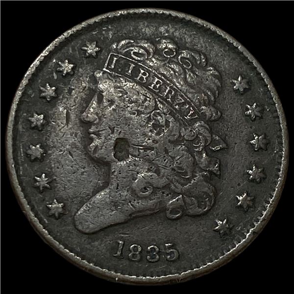 1835 Classic Head Half Cent ABOUT  UNCIRCULATED
