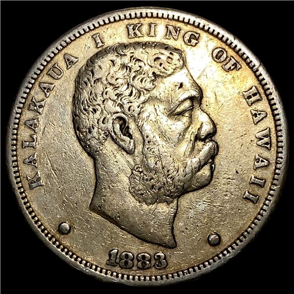 1883 Hawaii Silver Dollar ABOUT UNCIRCULATED
