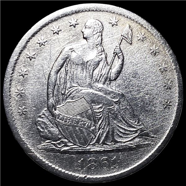 1861-S Silver Half Dollar CLOSELY  UNCIRCULATED