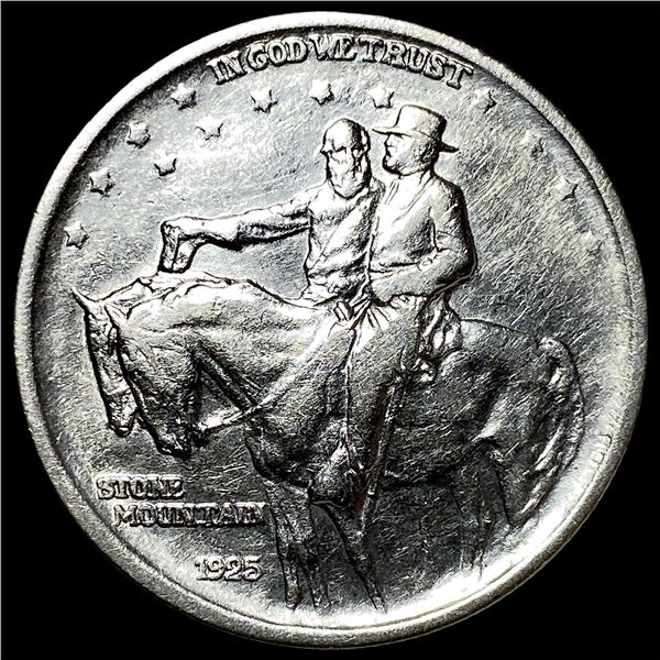 1925 Silver Stone Mountain Half Dollar  CLOSELY UNCIRCULATED