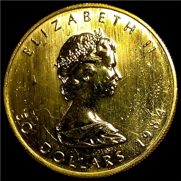 1984 Canada Gold Maple Leaf 1 oz $50 GEM BU