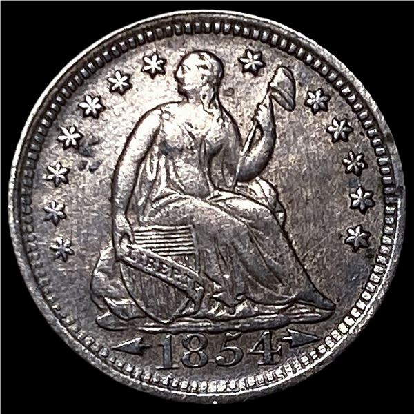 1854 Arrows Seated Liberty Half Dime CLOSELY  UNCIRCULATED