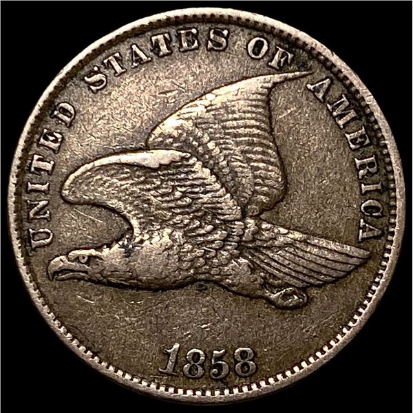 1858 Copper-Nickel Flying Eagle Cent CLOSELY  UNCIRCULATED