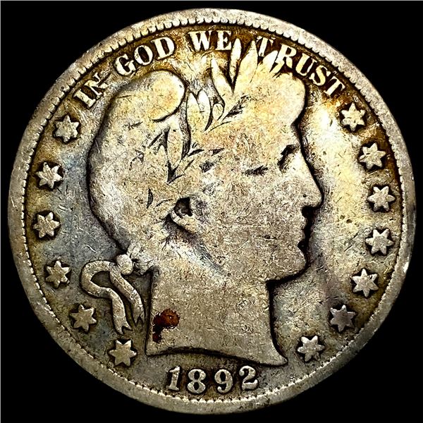 1892 Silver Half Dollar (Barber) NICELY  CIRCULATED