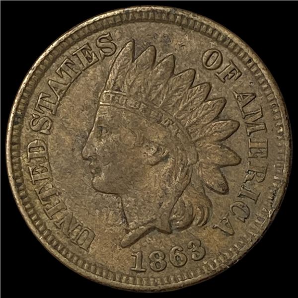 1863 Indian Head Cent CLOSELY UNCIRCULATED