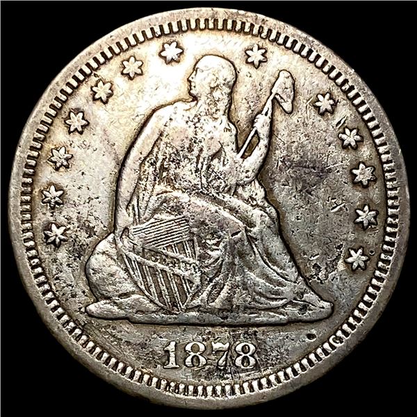 1878-CC Silver Seated Liberty Quarter ABOUT  UNCIRCULATED
