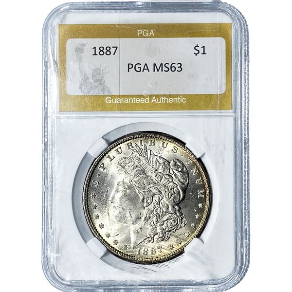 1887 Morgan Silver Dollar PGA MS63