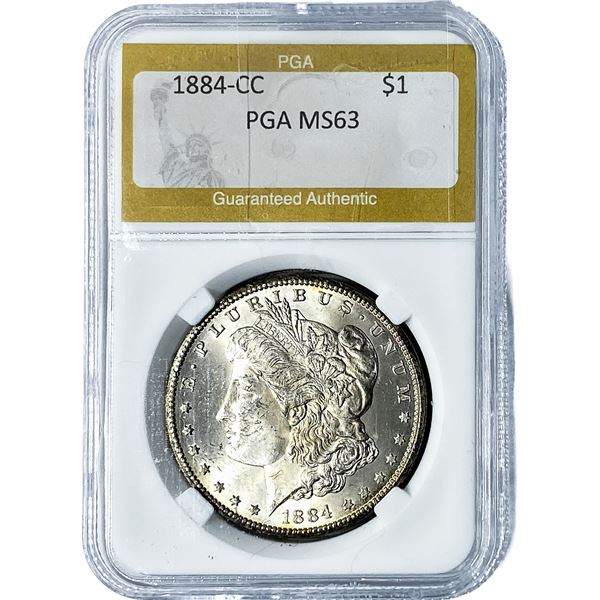 1884-CC Morgan Silver Dollar PGA MS63