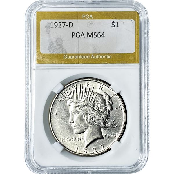 1927-D Silver Peace Dollar PGA MS64