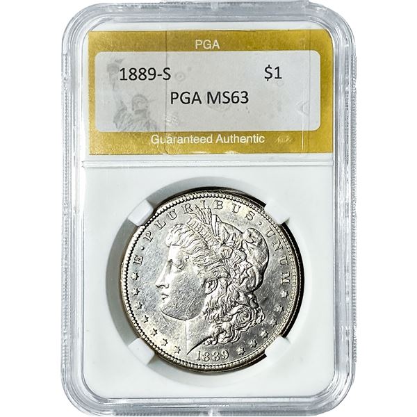 1889-S Morgan Silver Dollar PGA MS63