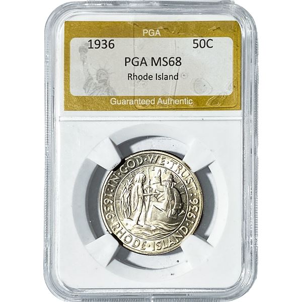 1936 Rhode Island Half Dollar PGA MS68