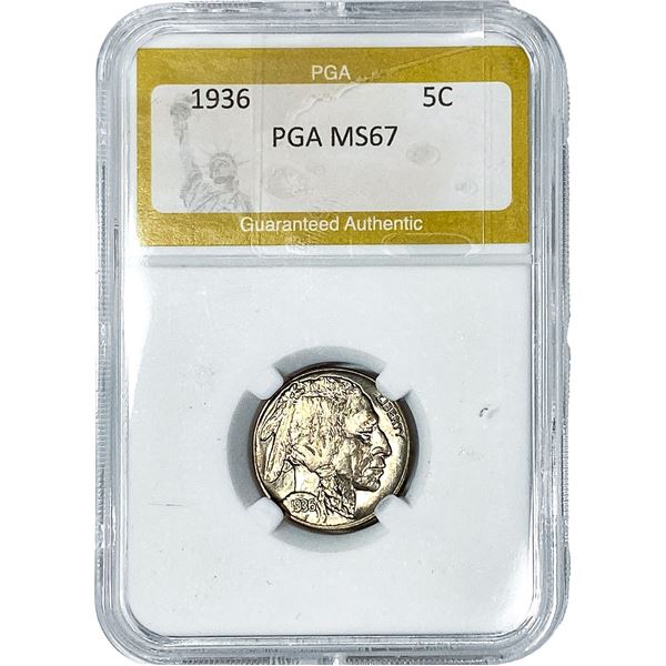 1936 Buffalo Nickel PGA MS67