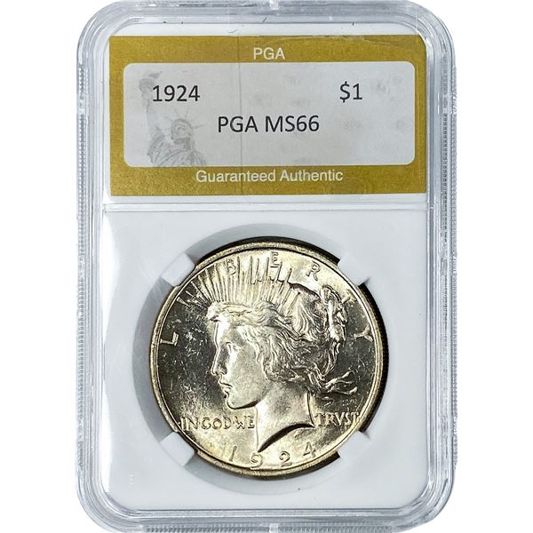 1934 Silver Peace Dollar PGA MS66