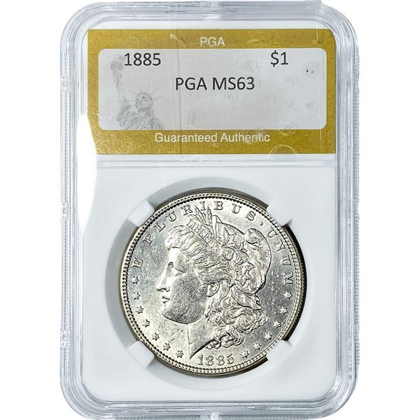 1885 Morgan Silver Dollar PGA MS63