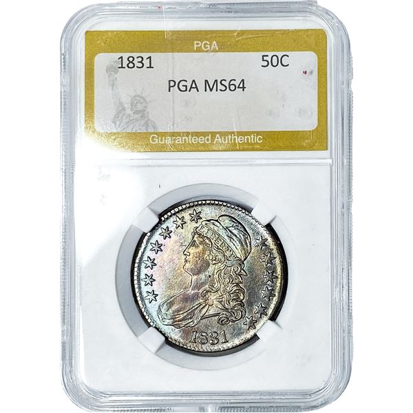 1831 Capped Bust Half Dollar PGA MS64
