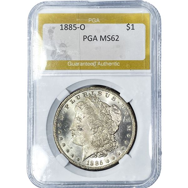 1885-O Morgan Silver Dollar PGA MS62