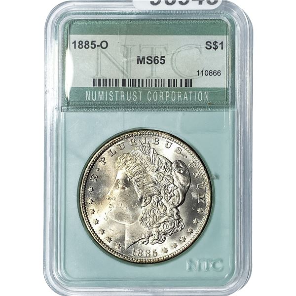 1885-O Morgan Silver Dollar NTC MS65