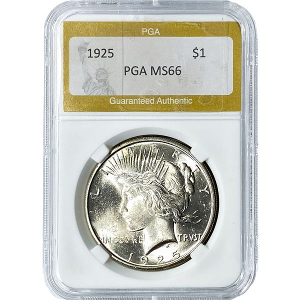 1925 Silver Peace Dollar PGA MS66
