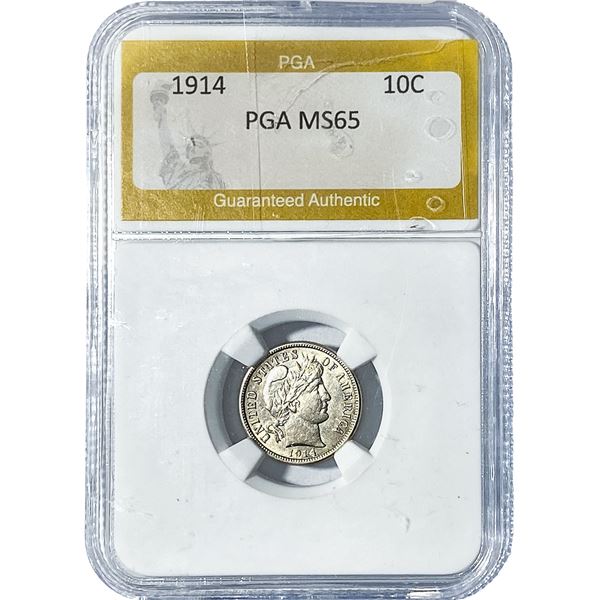 1914 Barber Dime PGA MS65