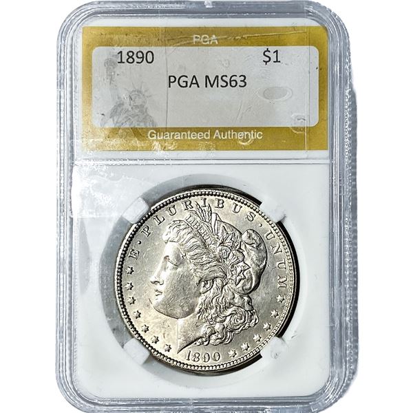 1890 Morgan Silver Dollar PGA MS63