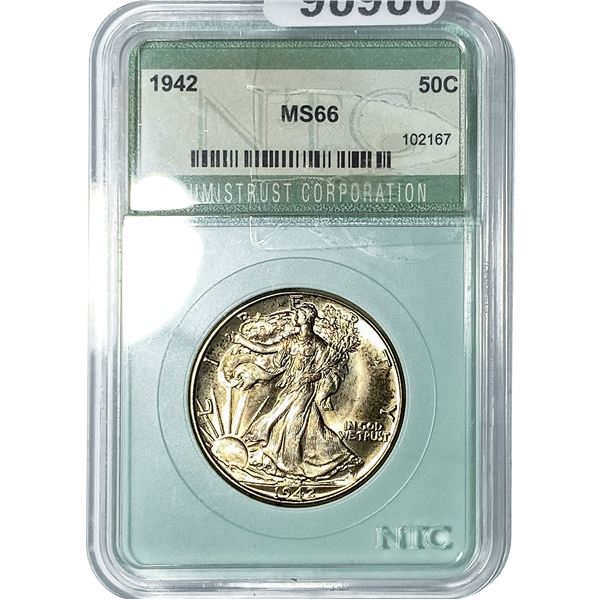 1942 Walking Liberty Half Dollar PGA MS66