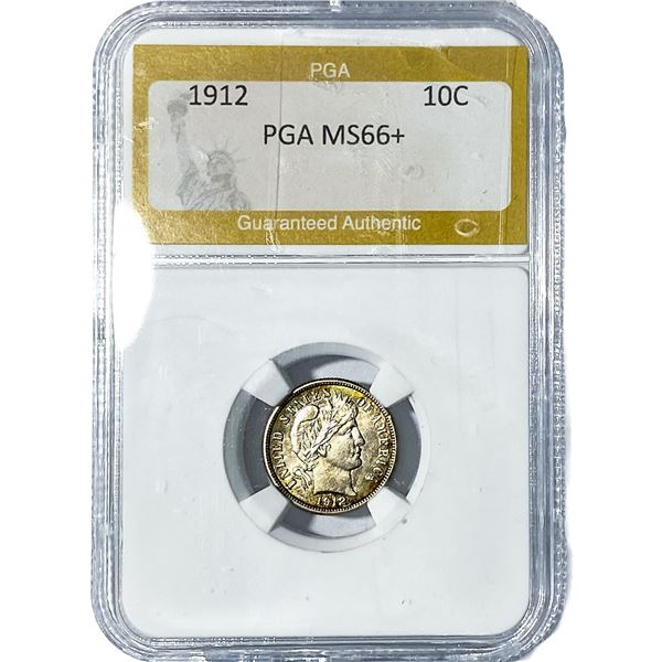 1912 Barber Dime PGA MS66+
