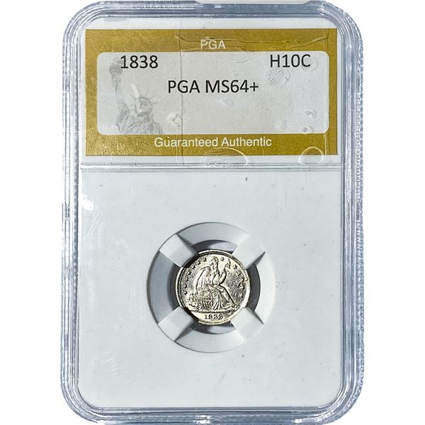 1838 Seated Liberty Half Dime PGA MS64+