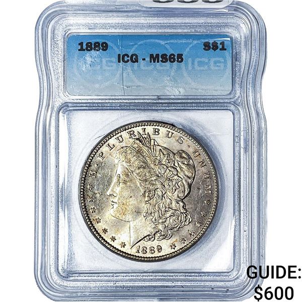 1889 Morgan Silver Dollar ICG MS65