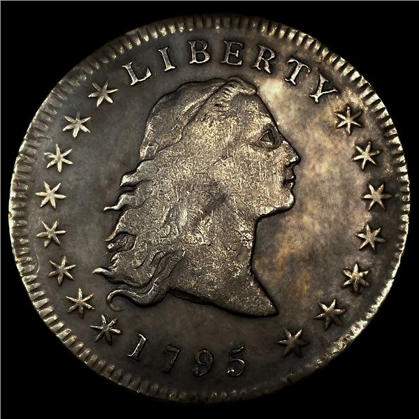 1795 3 Leaves Flowing Hair Dollar