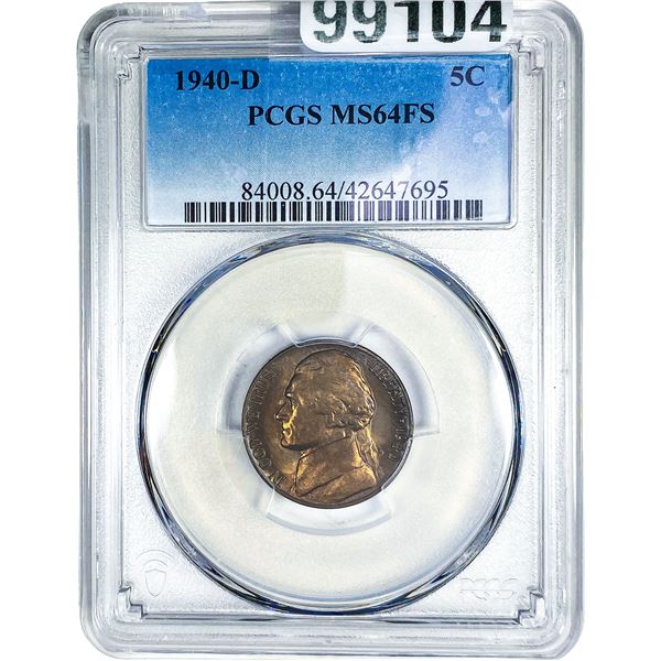 1940-D Jefferson Nickel PCGS MS64 FS
