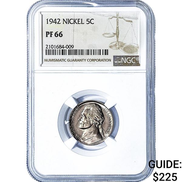 1942 Jefferson Nickel NGC PF66