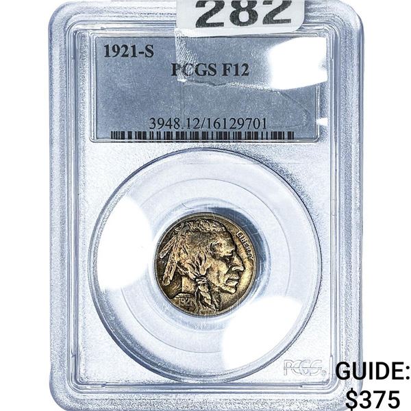 1921-S Buffalo Nickel PCGS F12