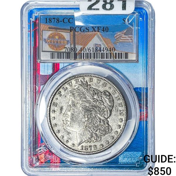 1878-CC Morgan Silver Dollar PCGS XF40