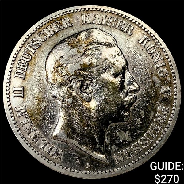 1902-A Germany, Prussia Silver 5 HIGH GRADE
