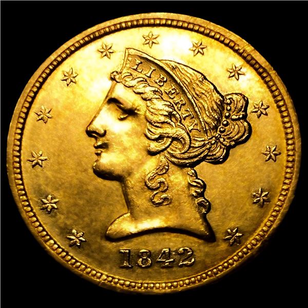 1842-D Sm Dt $5 Gold Half Eagle