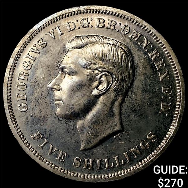 1951 Great Britain Proof Nickel 5 Shillings SUPERB GEM BU