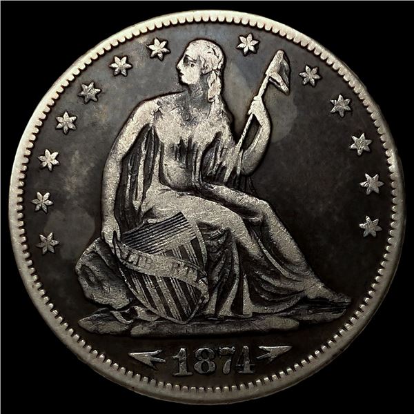 1874-CC Seated Liberty Half Dollar