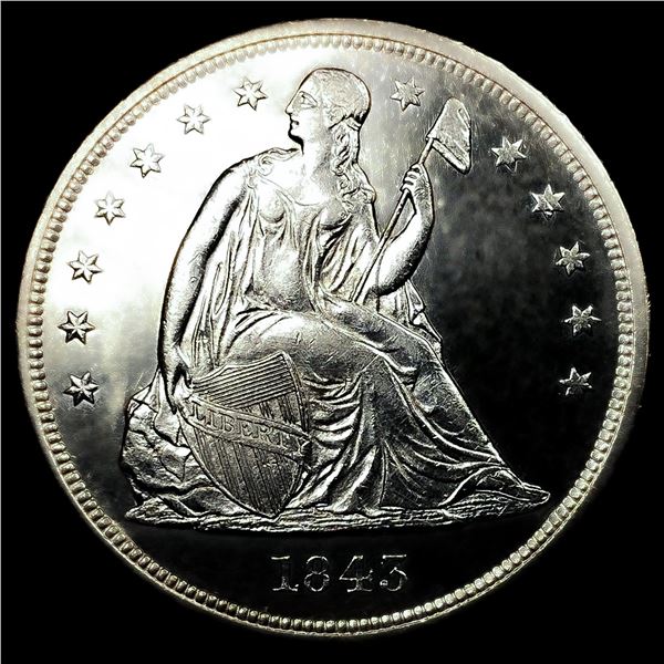 1843 Seated Liberty Dollar