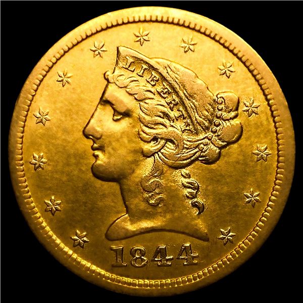 1844-O $5 Gold Half Eagle