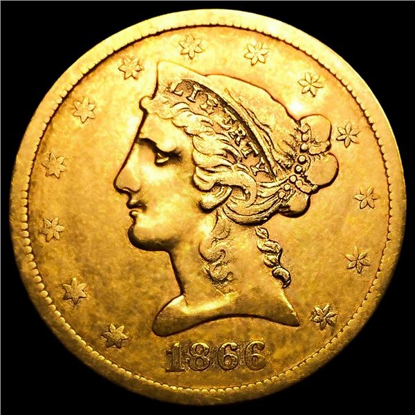 1866-S $5 Gold Half Eagle