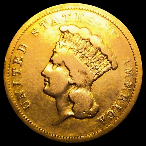 1854-O $3 Gold Piece