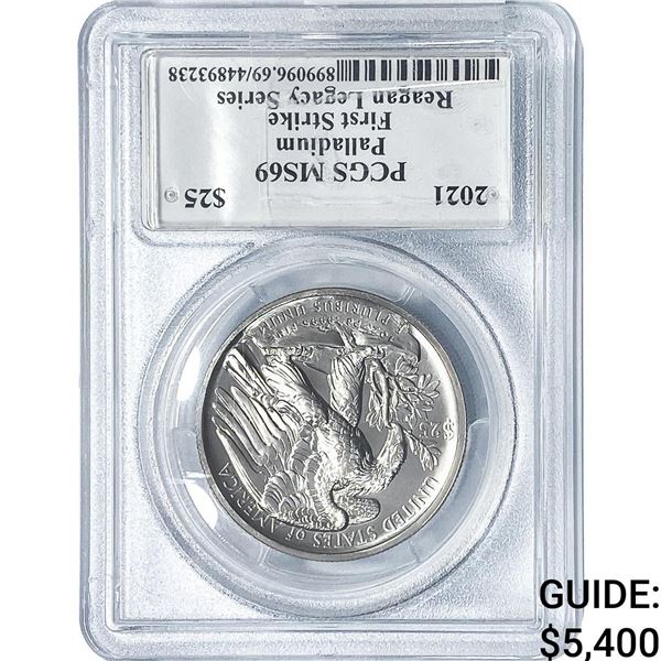 2021 $25 1oz Palladium American Eagle PCGS MS69
