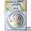 Image 1 : 1991 USSR 1oz Palladium 25 Roubles ANACS MS63