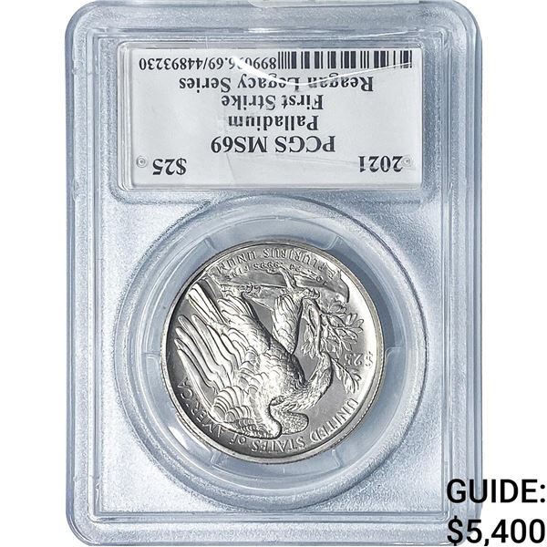 2021 $25 1oz Palladium American Eagle PCGS MS69