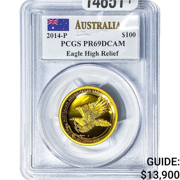 2014-P $100 Wedge-Tailed Eagle 1oz PCGS PR69 DCAM