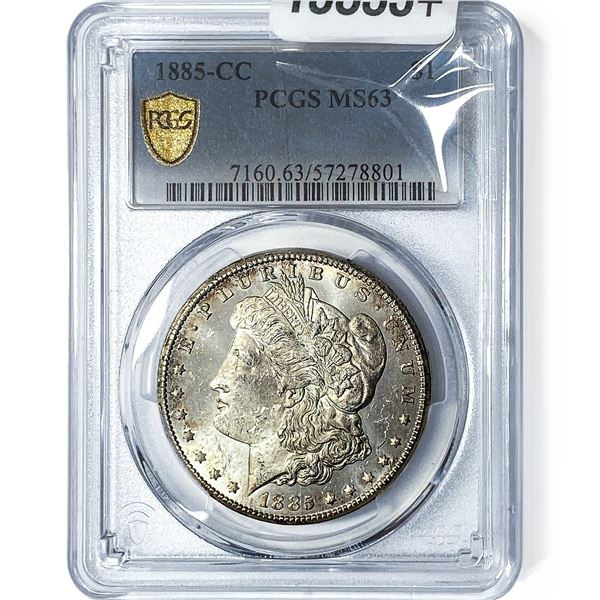 1885-CC Morgan Silver Dollar PCGS MS63