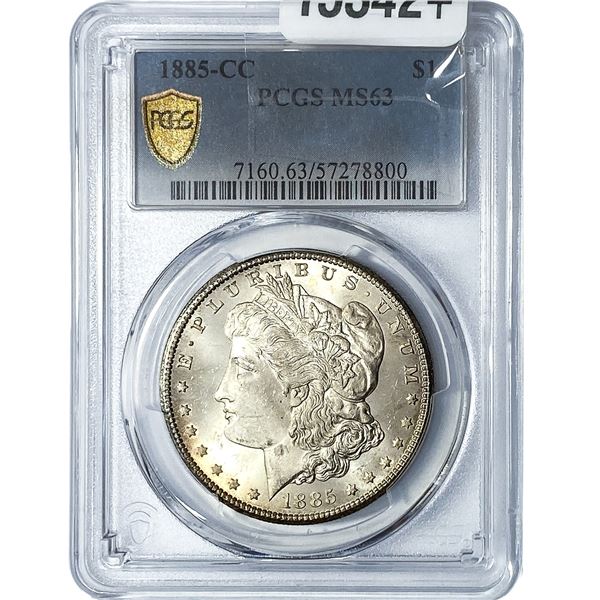 1885-CC Morgan Silver Dollar PCGS MS63