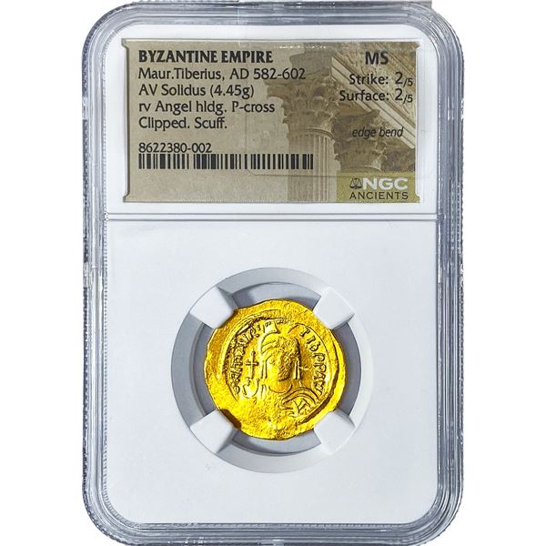 Byzantine Maru. Tiberis AD 582-602 Gold Solidus