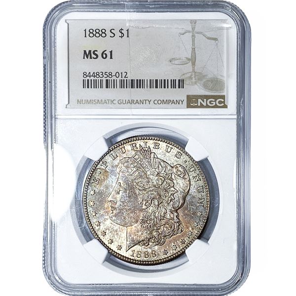 1888-S Morgan Silver Dollar NGC MS61