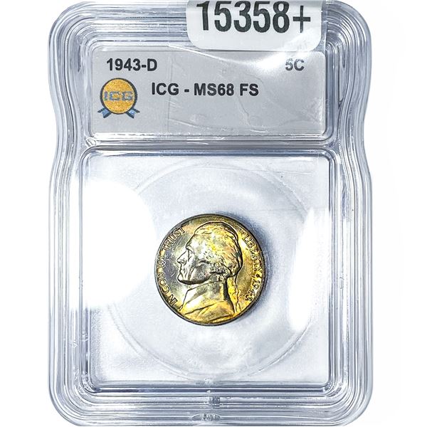 1943-D Jefferson Nickel ICG MS68 FS